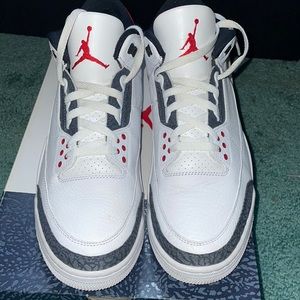 AIR JORDAN 3 Retro SE WHITE FIRE RED-BLACK.  SZ 10.5